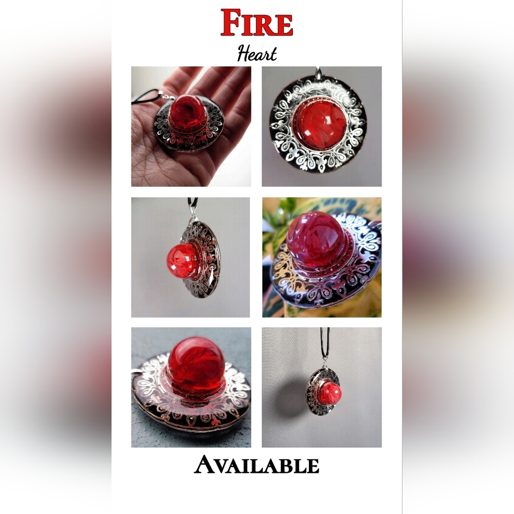 Unique resin handmade amulet.